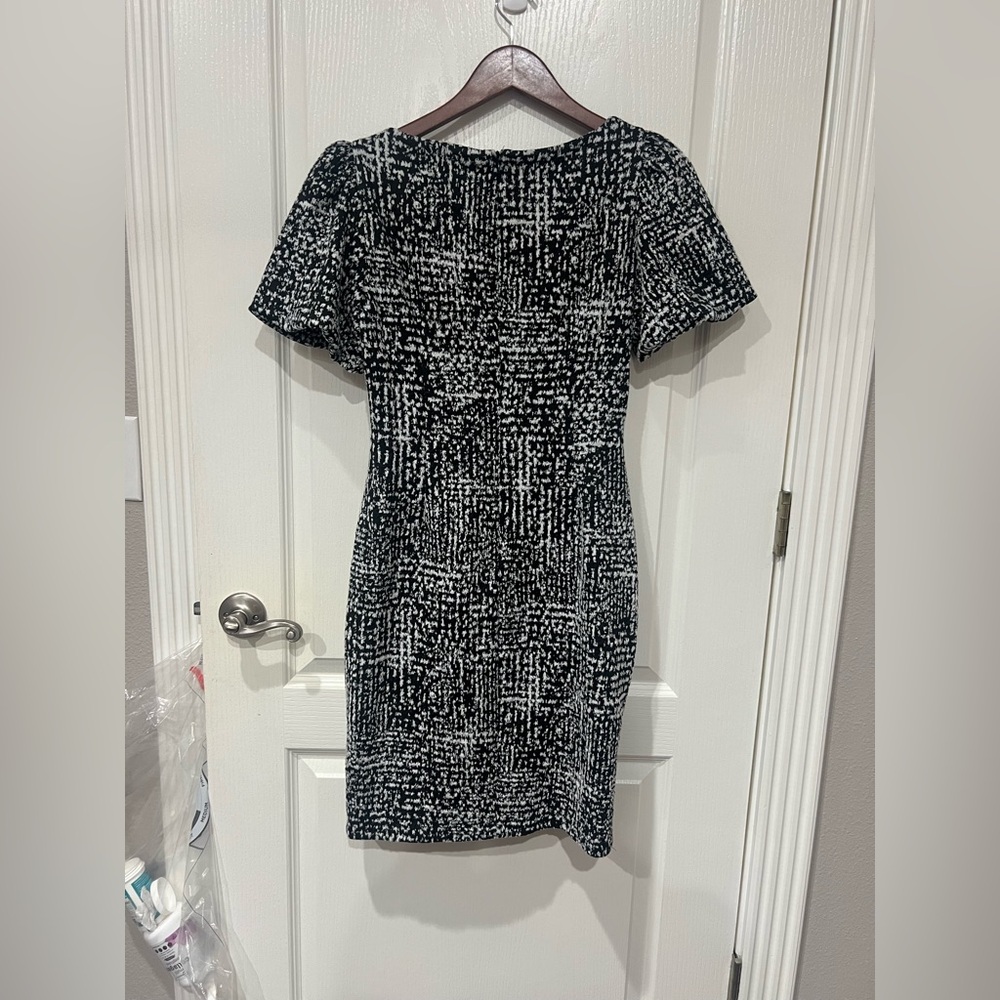 DKNY Black and White Patterned Mini Dress - Picture 2 of 7